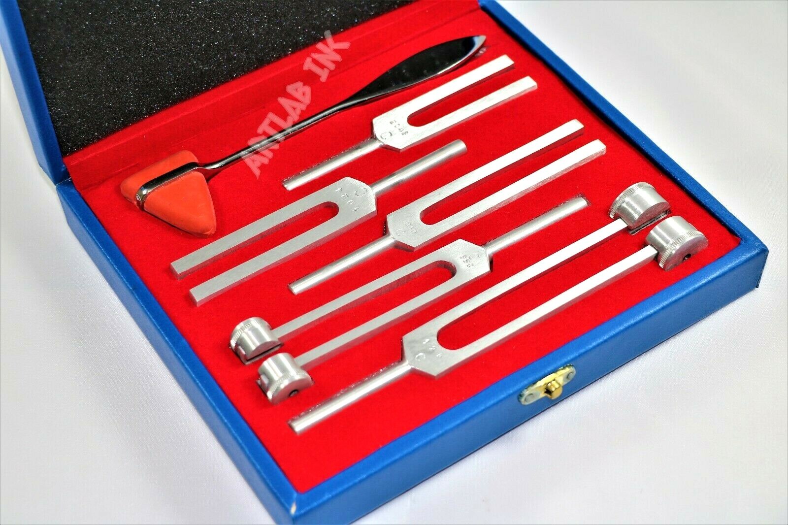 6 Tuning Fork Set Medical Chiropractic Physical Diagnostic instruments-W/HARD CS