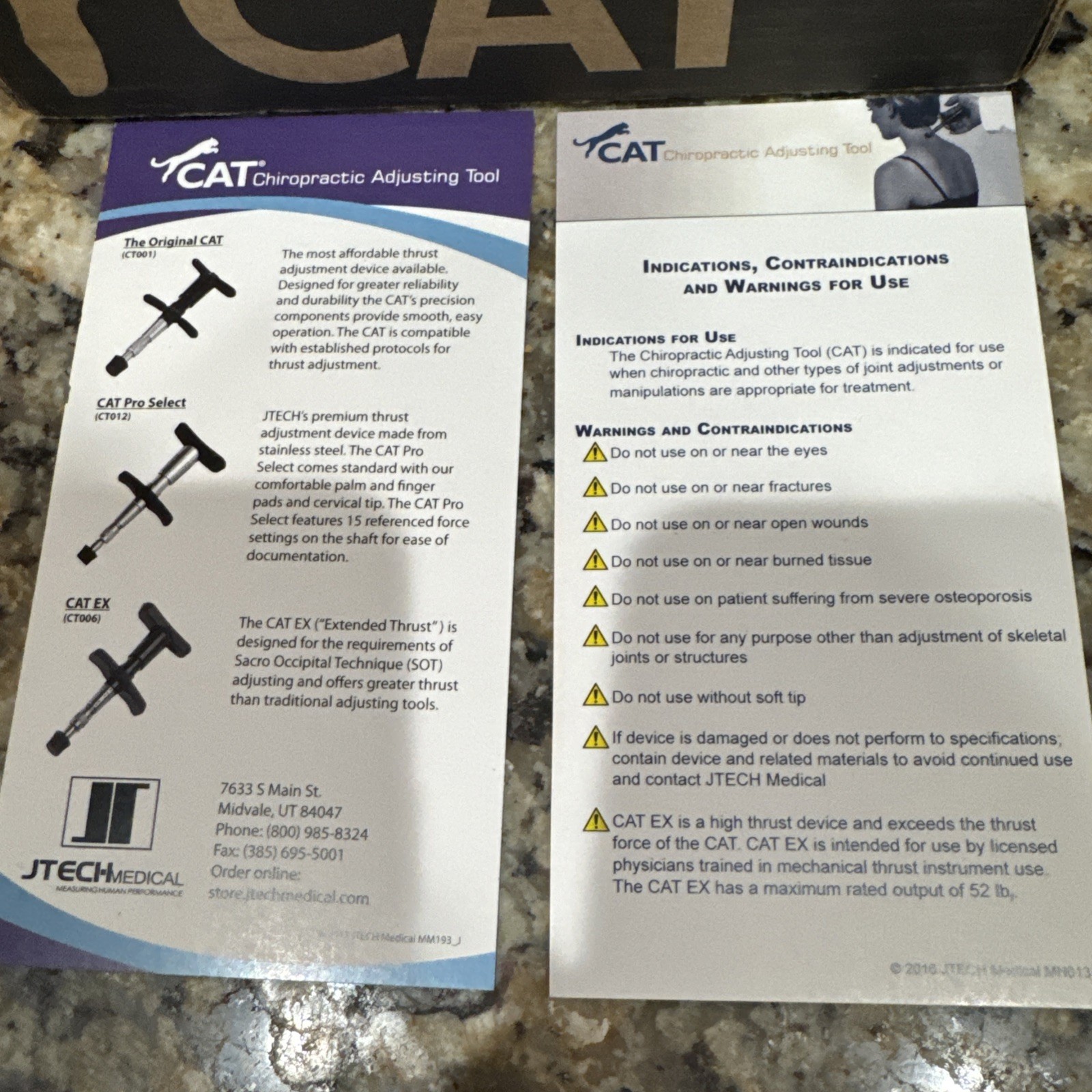JTECH CAT Original Chiropractic Adjusting Tool, Handheld Spine Correction.