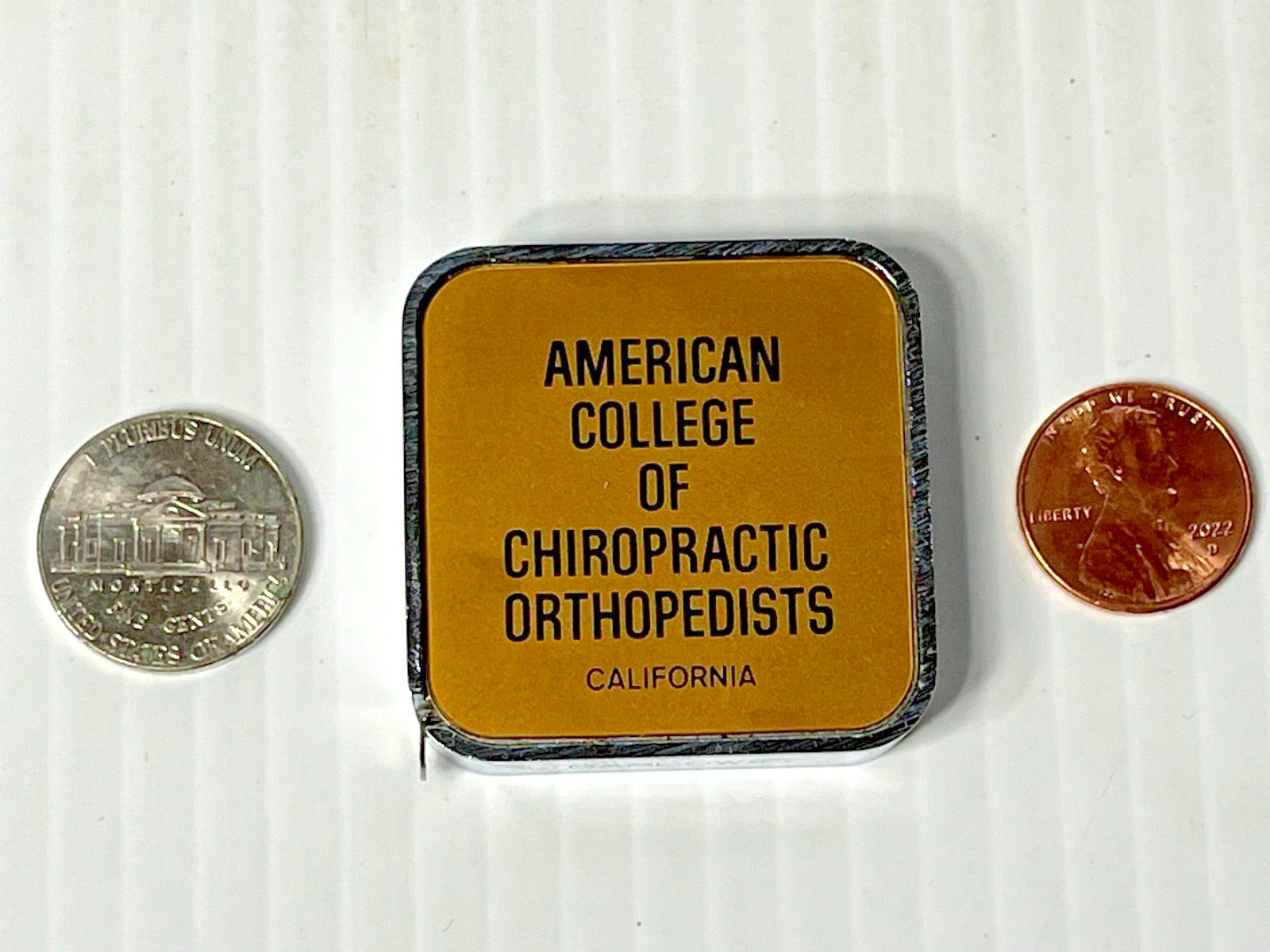 American College Chiropractic Orthopedists California Vintage Tape Measure ACCO