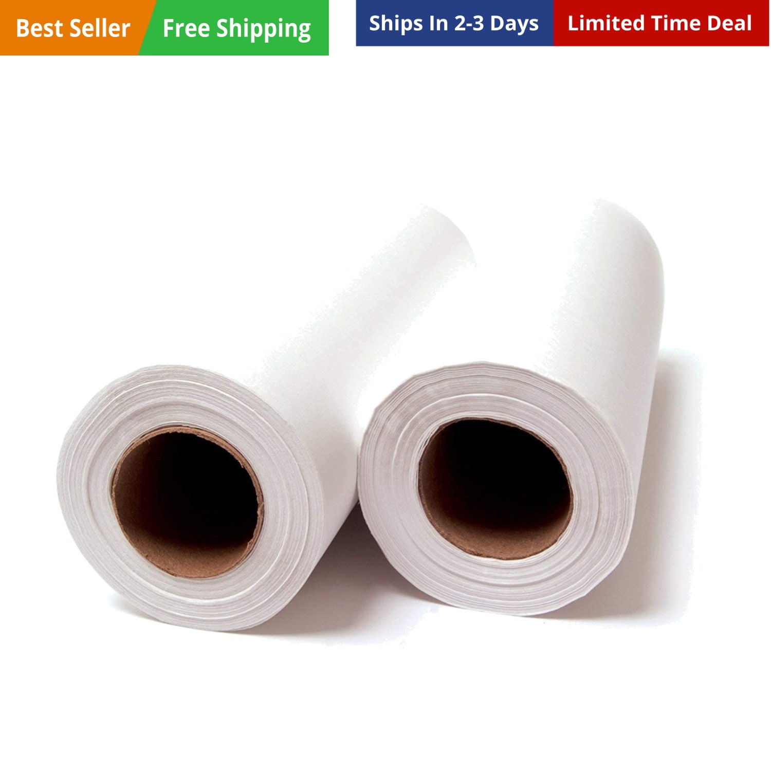 Avalon Single-Use Chiropractic Headrest Paper Roll, White, 8.5” x 225’ Pack o…