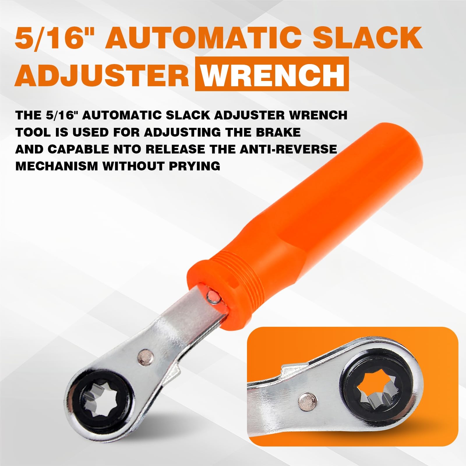 Bartoo 2Pcs Automatic Slack Adjuster Tools 5/16 Double Square Ratcheting Wrench