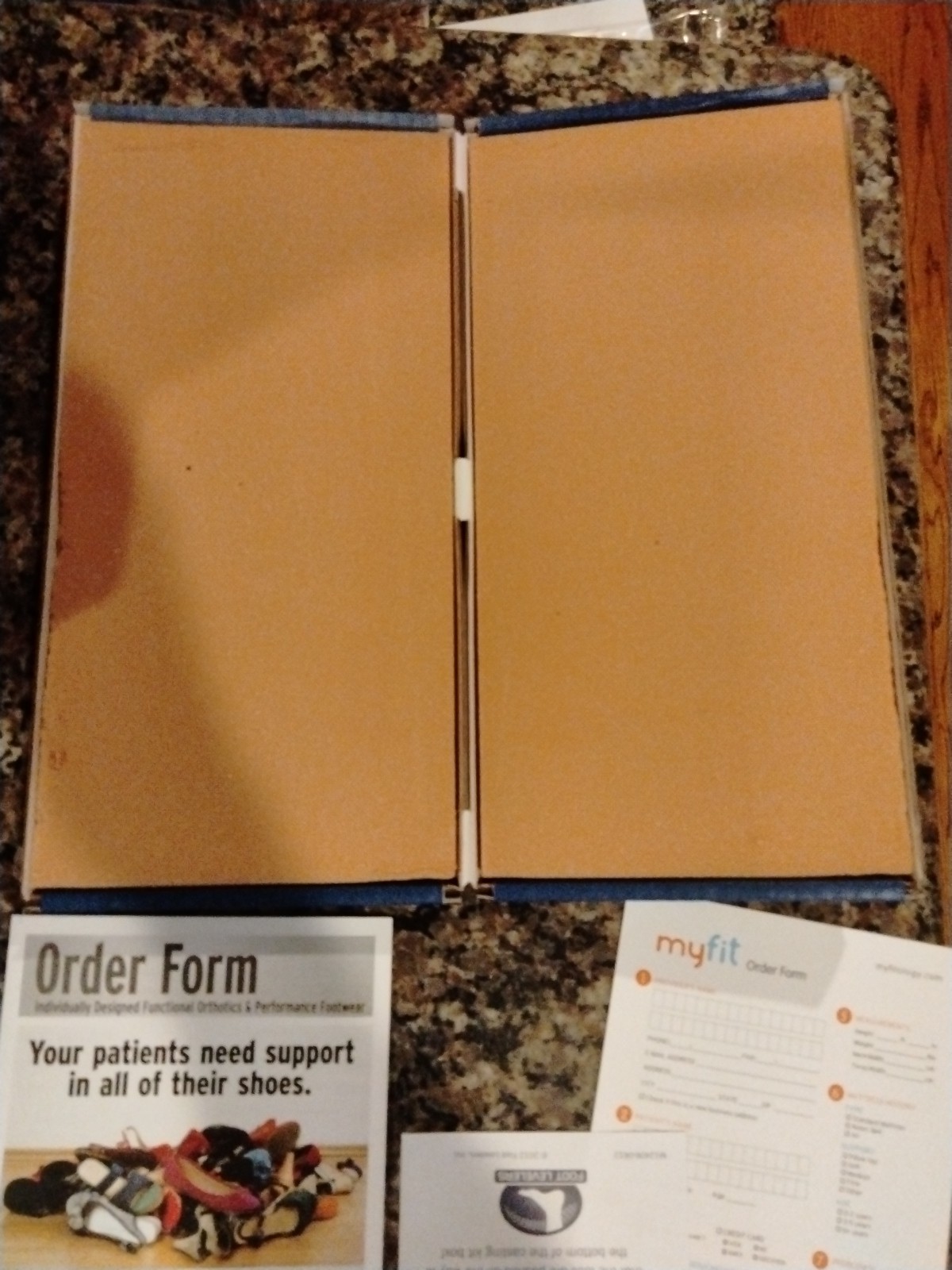 Lot of 6 new unused Foot LEVELERS orthotics casting kit w/order form, envelope