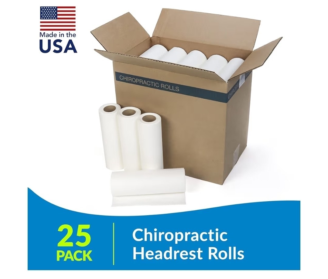 Chiropractic Headrest Paper Roll 8.5 x 125 Feet Pack of 25 Medical Supplies