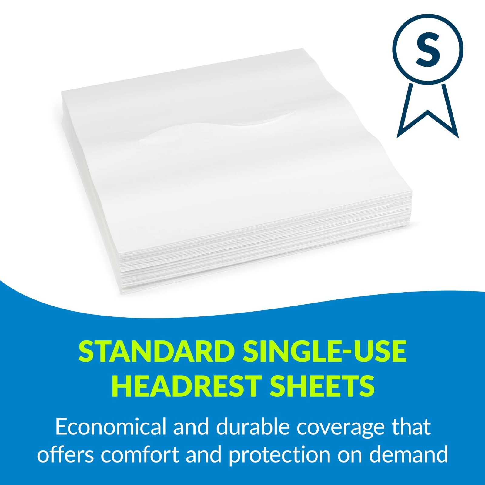 Chiropractic Headrest Sheets with Slit, Smooth Barrier Protection, 12″x12′, 1000
