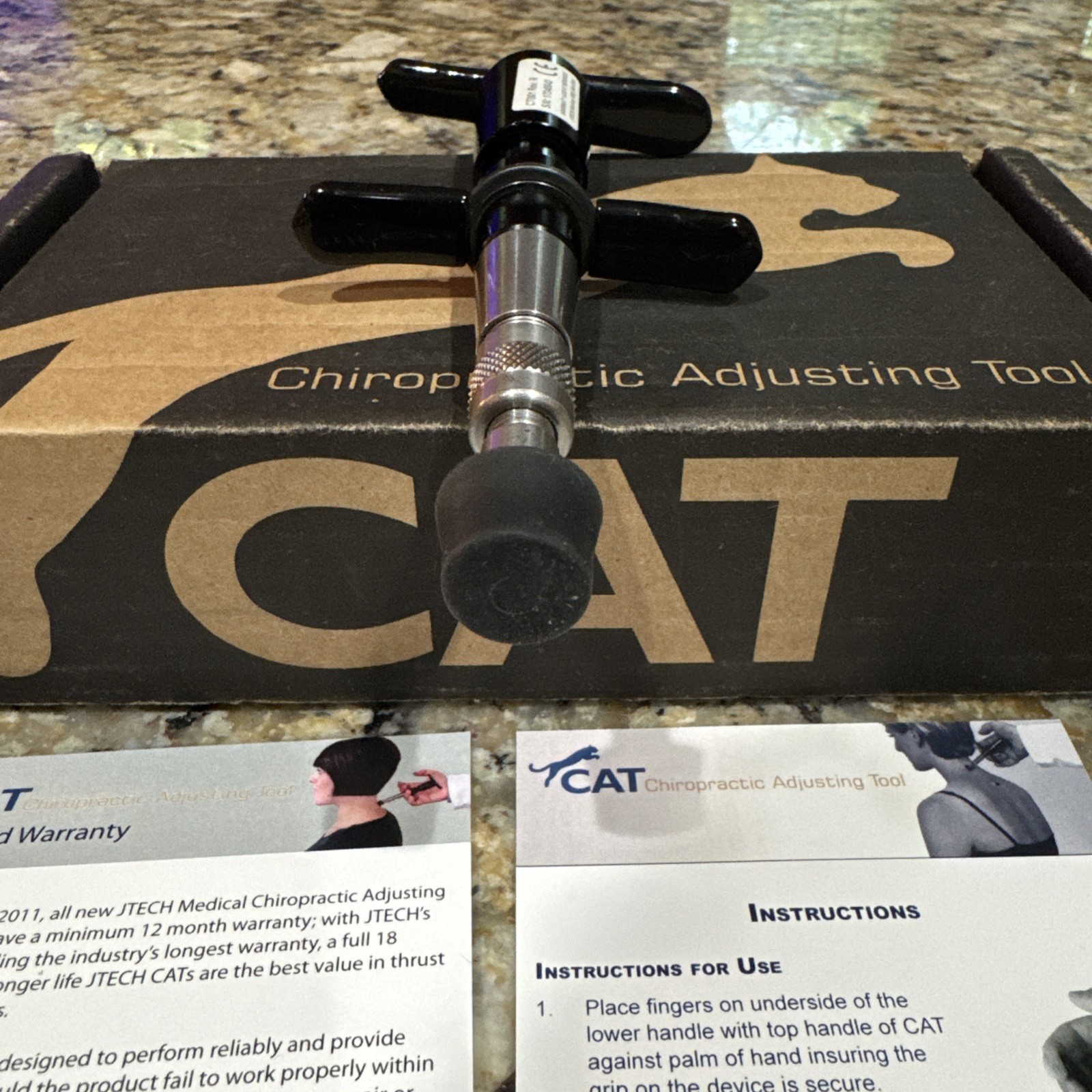 JTECH CAT Original Chiropractic Adjusting Tool, Handheld Spine Correction.