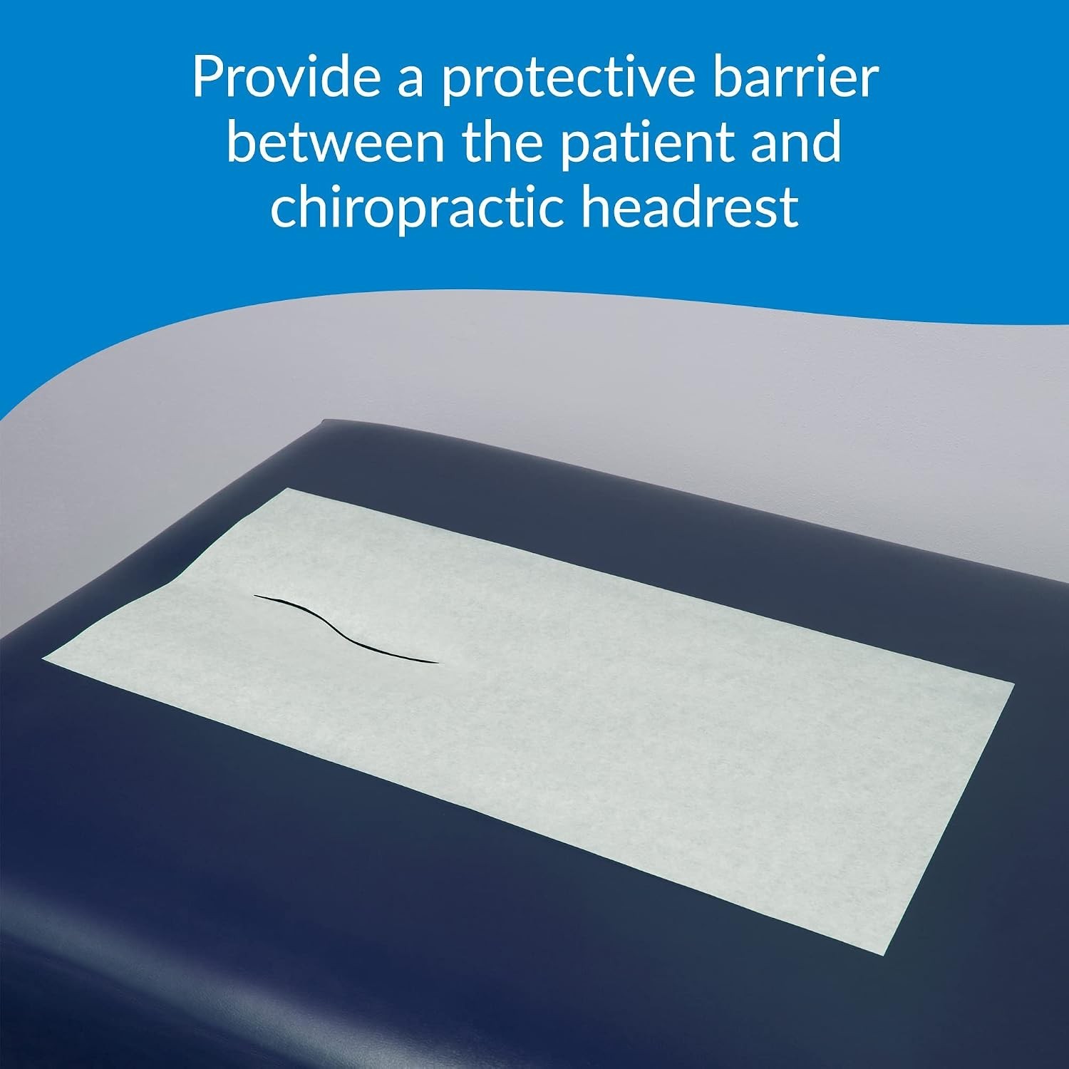 Avalon Single-Use Chiropractic Headrest Sheet w/Facial Slit, White, 12″ x 24″…