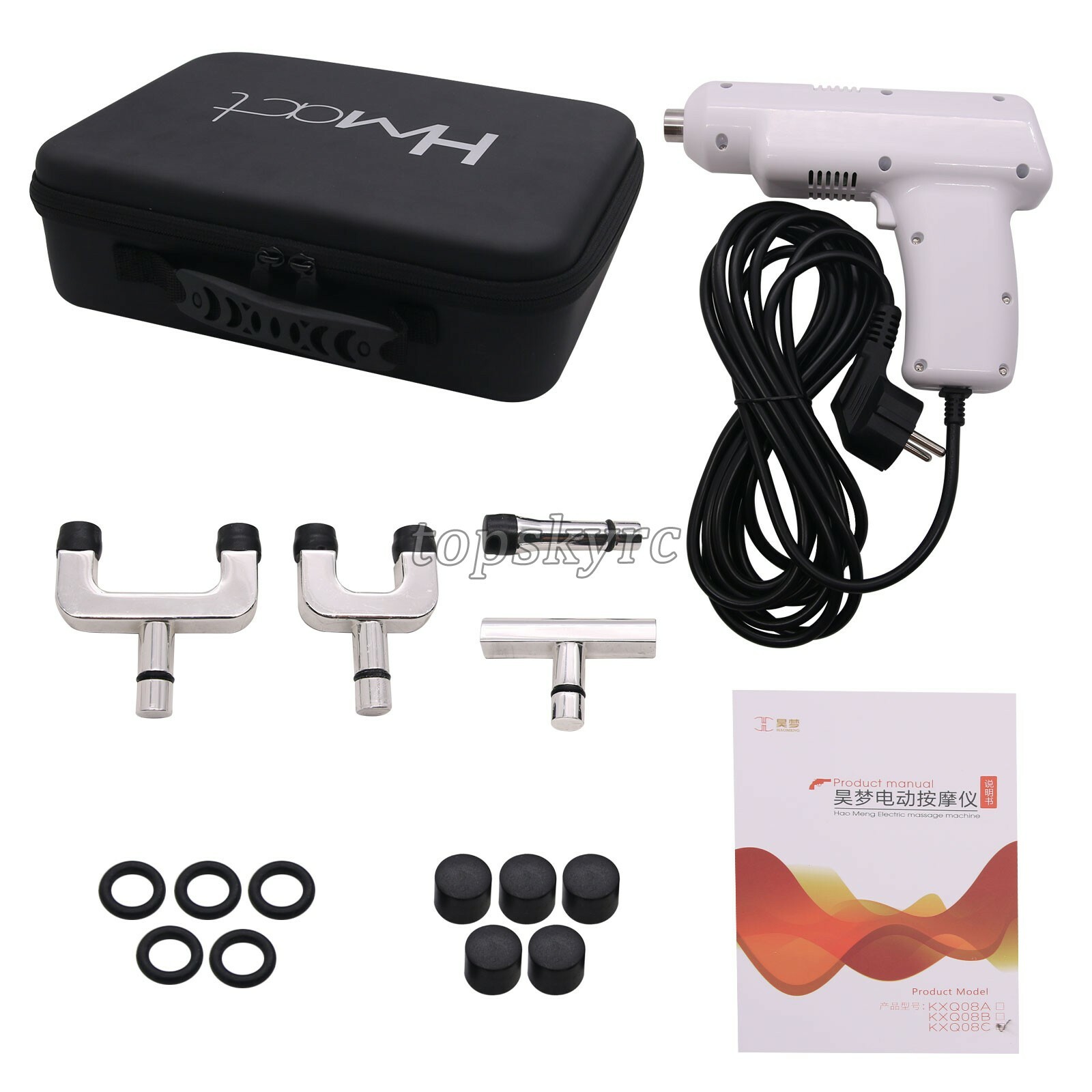 Chiropractic Massager Electric Chiropractic Adjusting Tool + 4 Massage Head tps