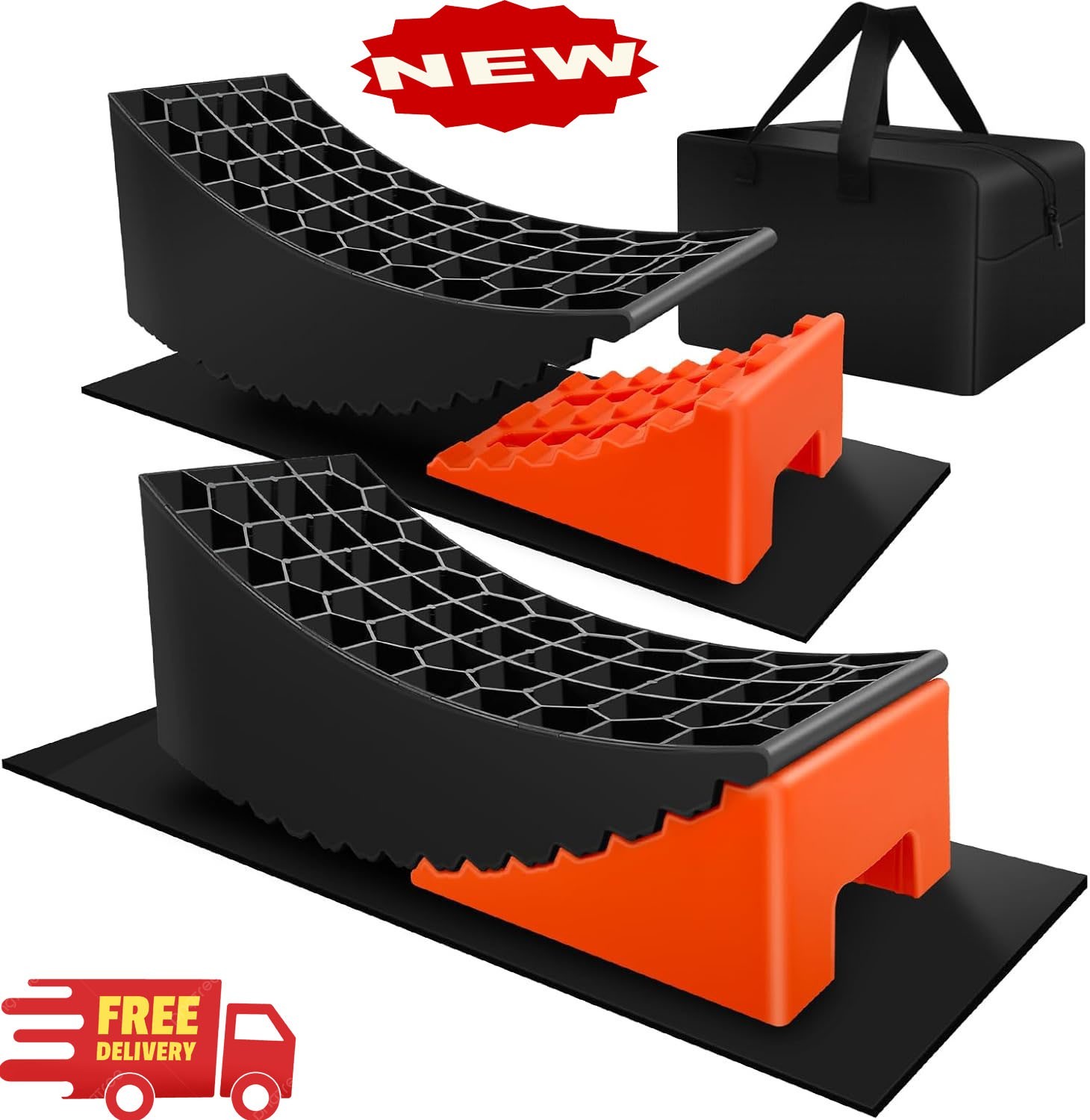 Paquete de 2 bloques niveladores, altura máxima de elevación de 16 cm (6.3″), co