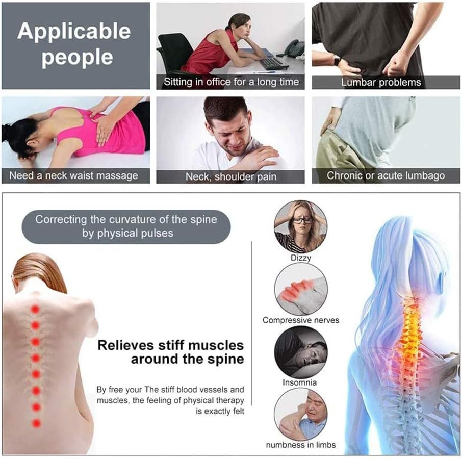 Rebrisbol Electric Chiropractic Massager 1100N, 13 Levels Spine Correct Massage