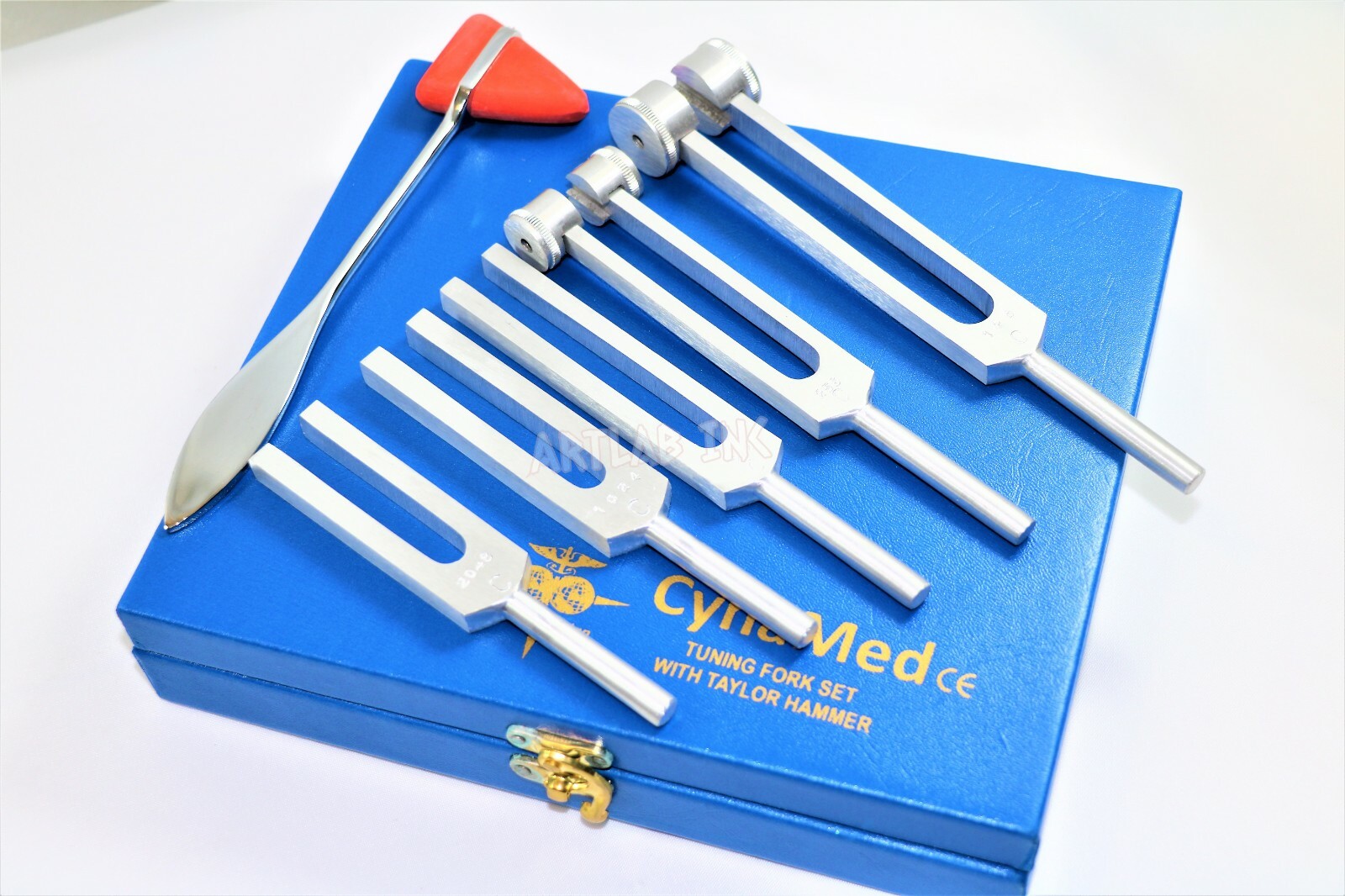 6 Tuning Fork Set Medical Chiropractic Physical Diagnostic instruments-W/HARD CS