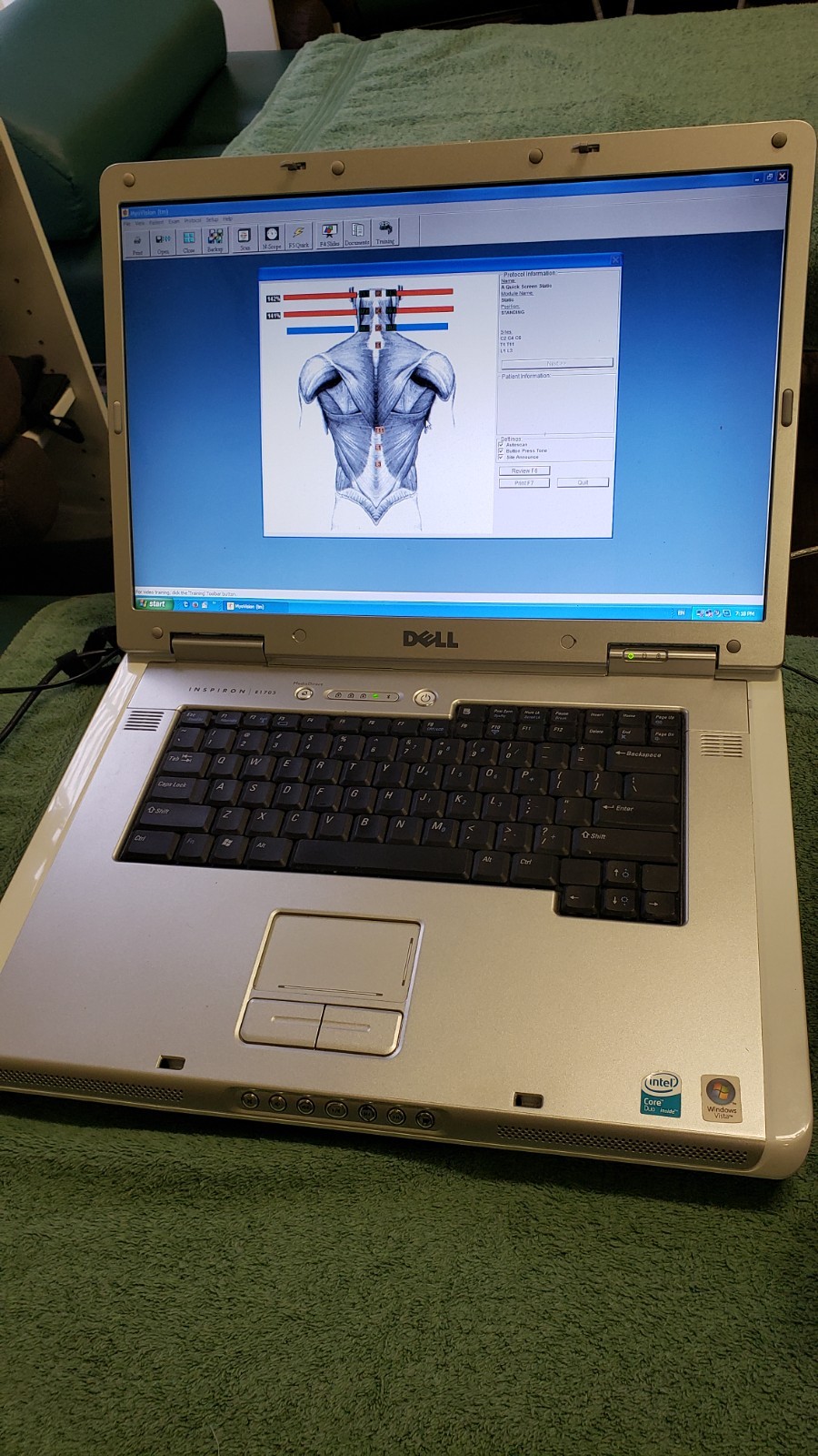 HUGE Screened Laptop w/Validated Myovision 8000 Software Install Chiropractic