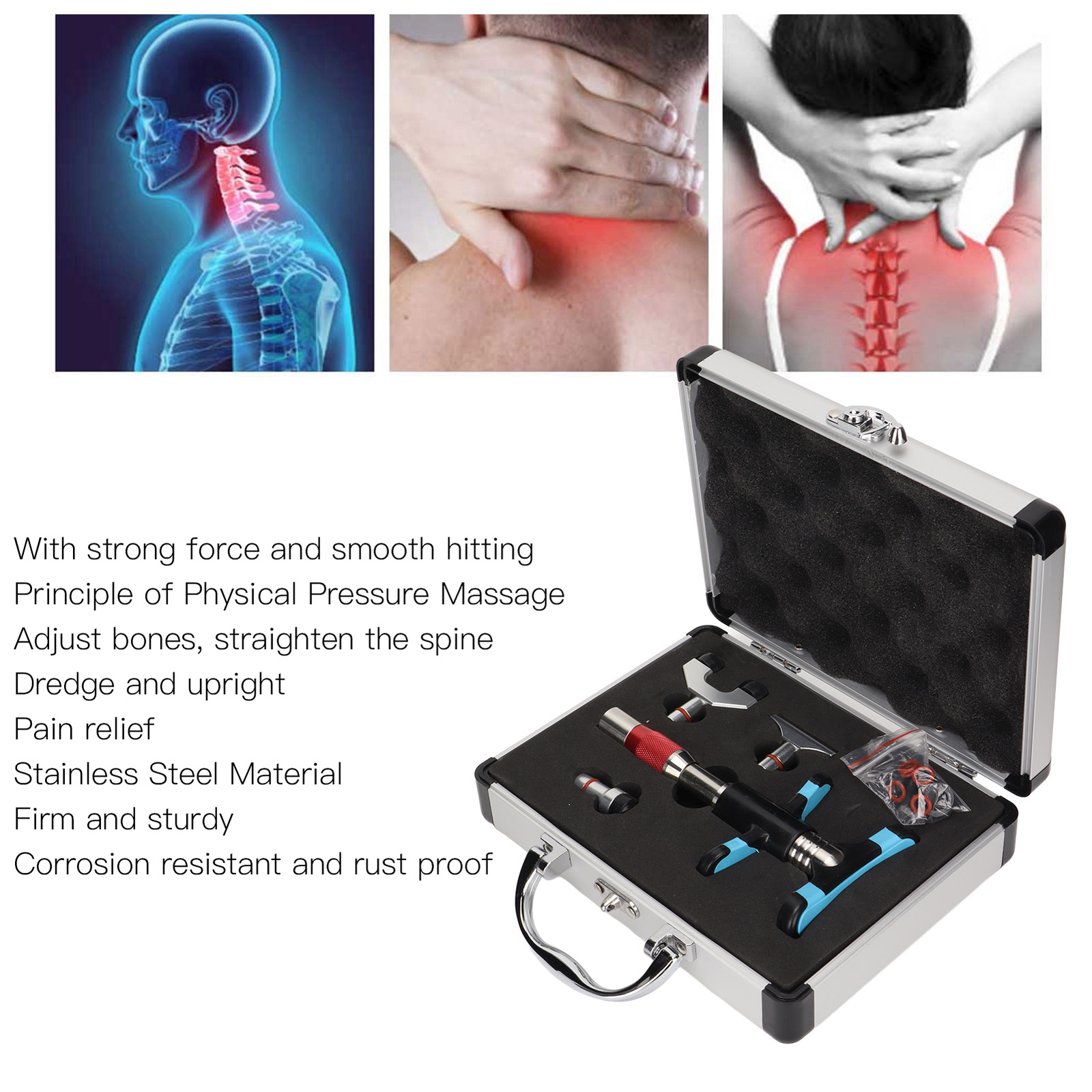 Professional Manual Chiropractic Tool 10 Gears Strength Adjustable Vertebrat