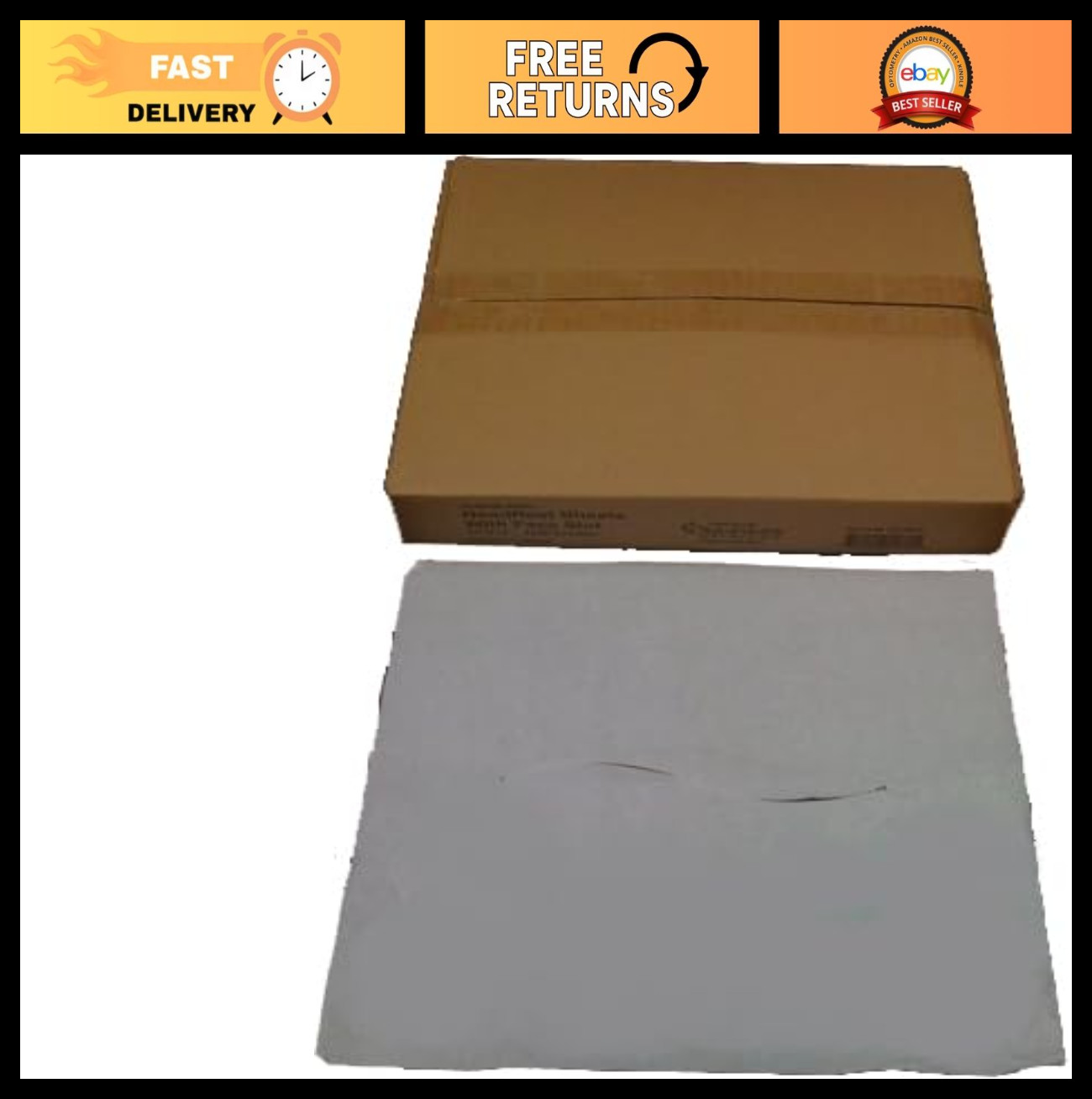 Chiropractic Headrest Paper Sheets with Face Slot – 12″ x 12″ White, 100 Pack