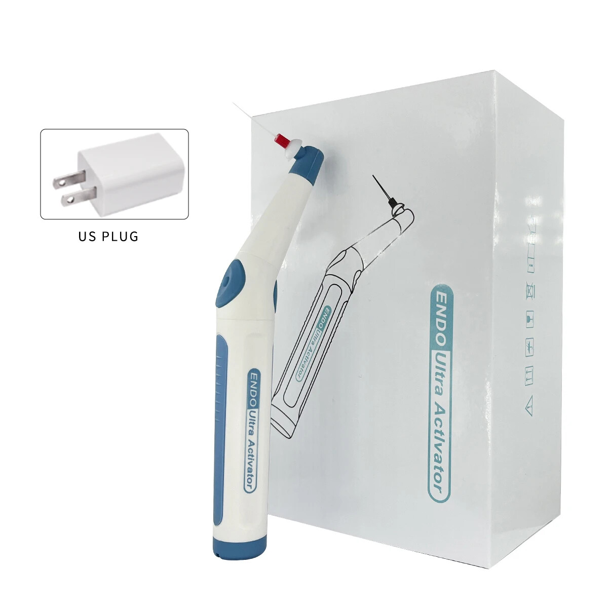 Dental Wireless Ultrasonic Activator Endo Ultra Washing Tooth with 60 Tips