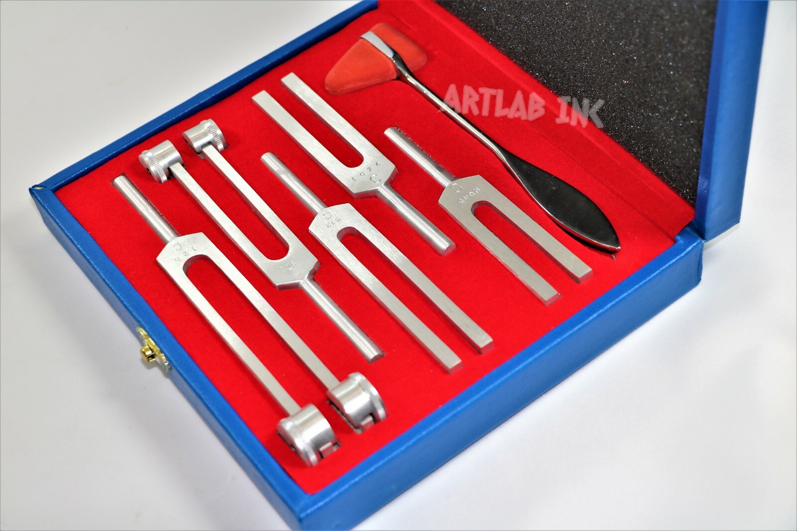 6 Tuning Fork Set Medical Chiropractic Physical Diagnostic instruments-W/HARD CS