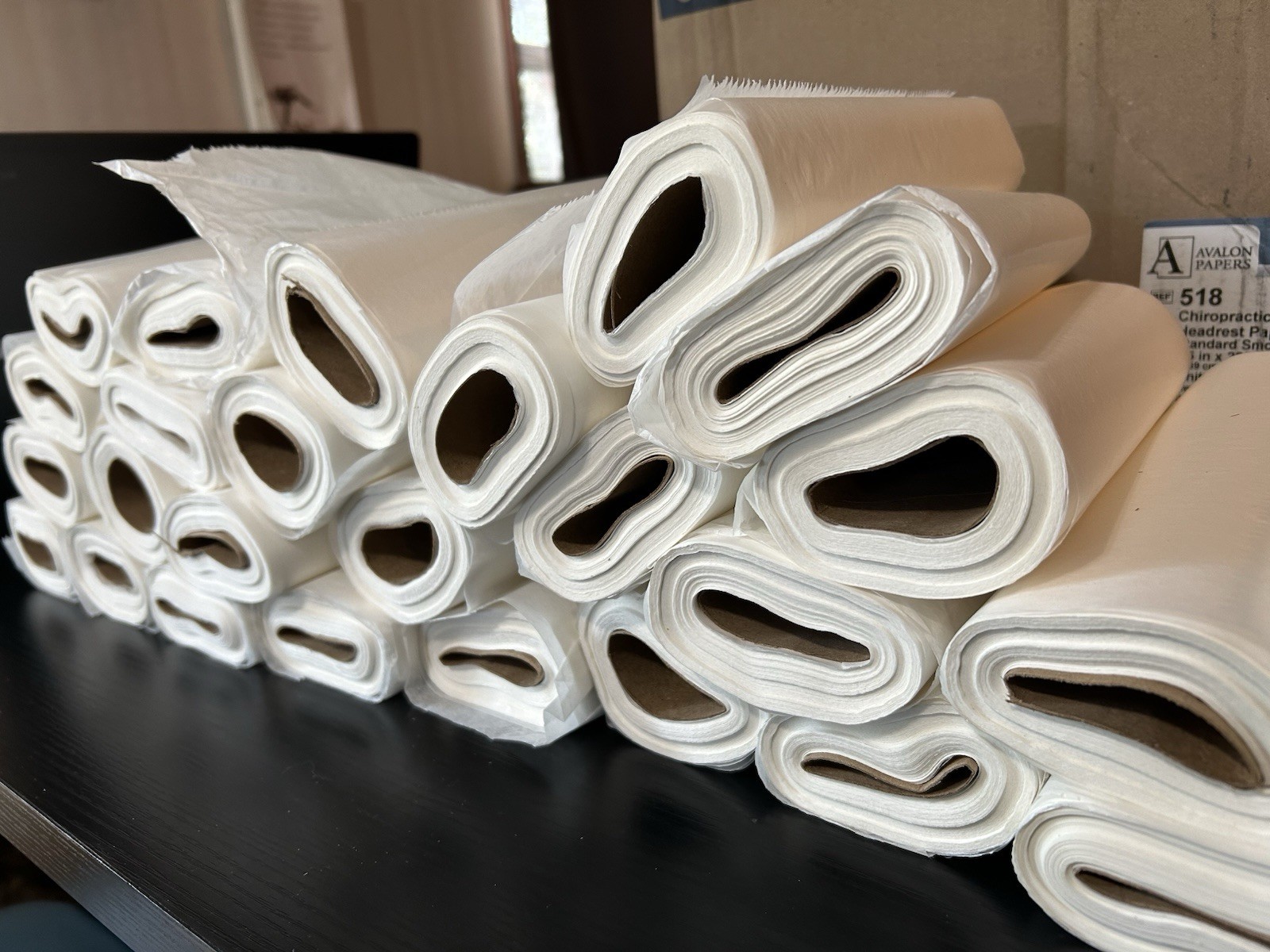 Avalon Papers 518 Chiropractic headrest paper Rolls 8.5 x 225 Ft (25 Roles)