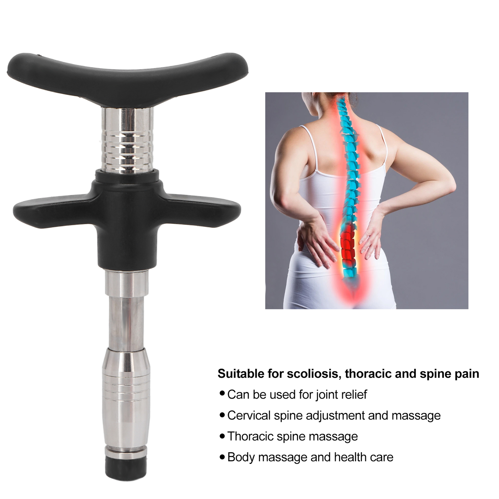 Manual Chiropractic Tool Professional Stress Pain Relief Spine Adjusting Mas CHU