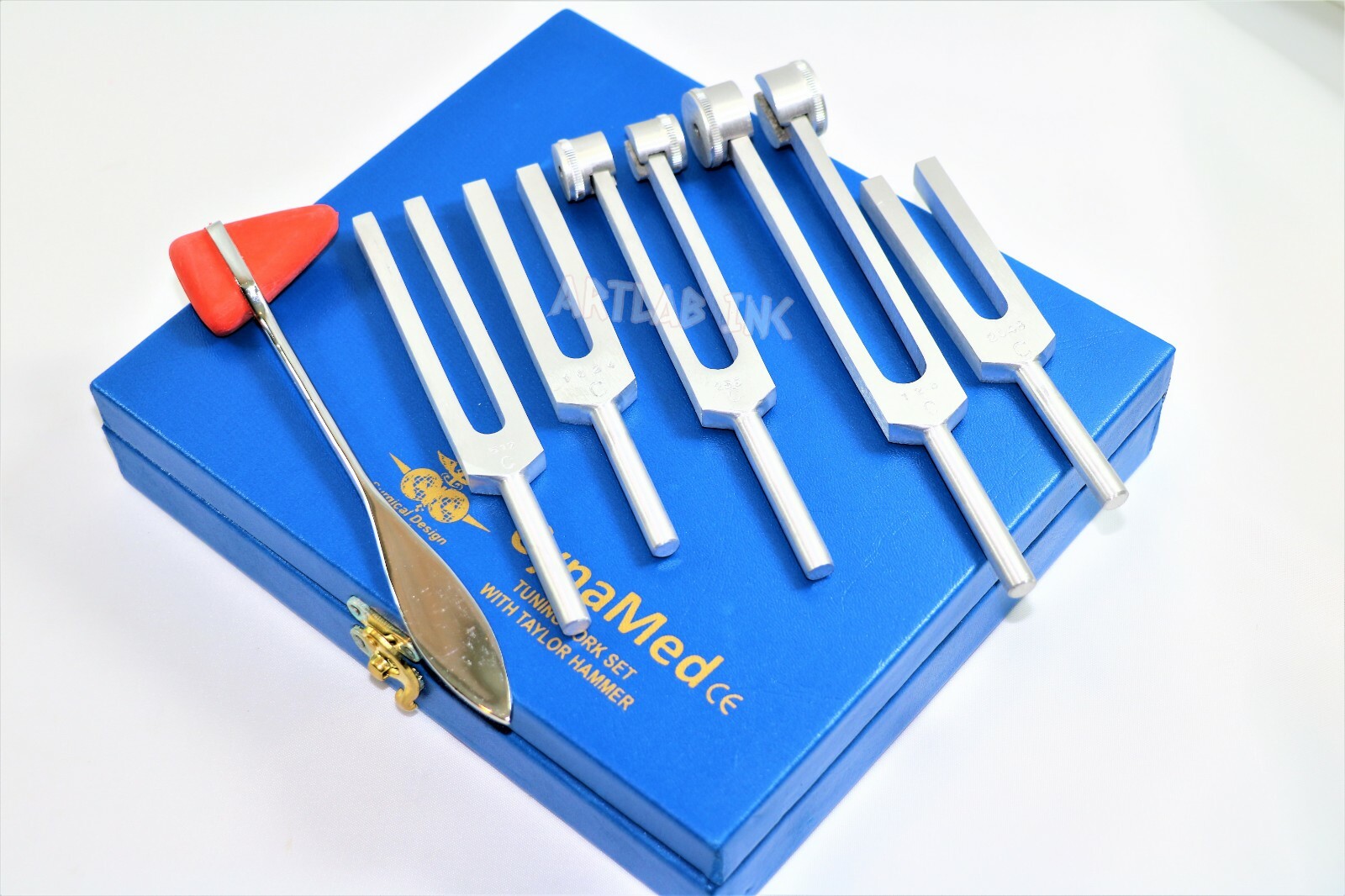 6 Tuning Fork Set Medical Chiropractic Physical Diagnostic instruments-W/HARD CS
