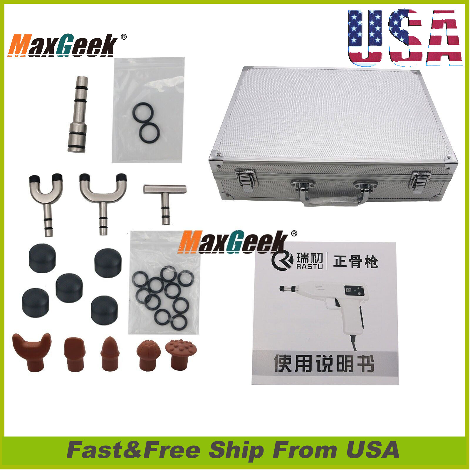 Chiropractic Adjusting Tool Gun Therapy Spine Activator Correction Massager #US