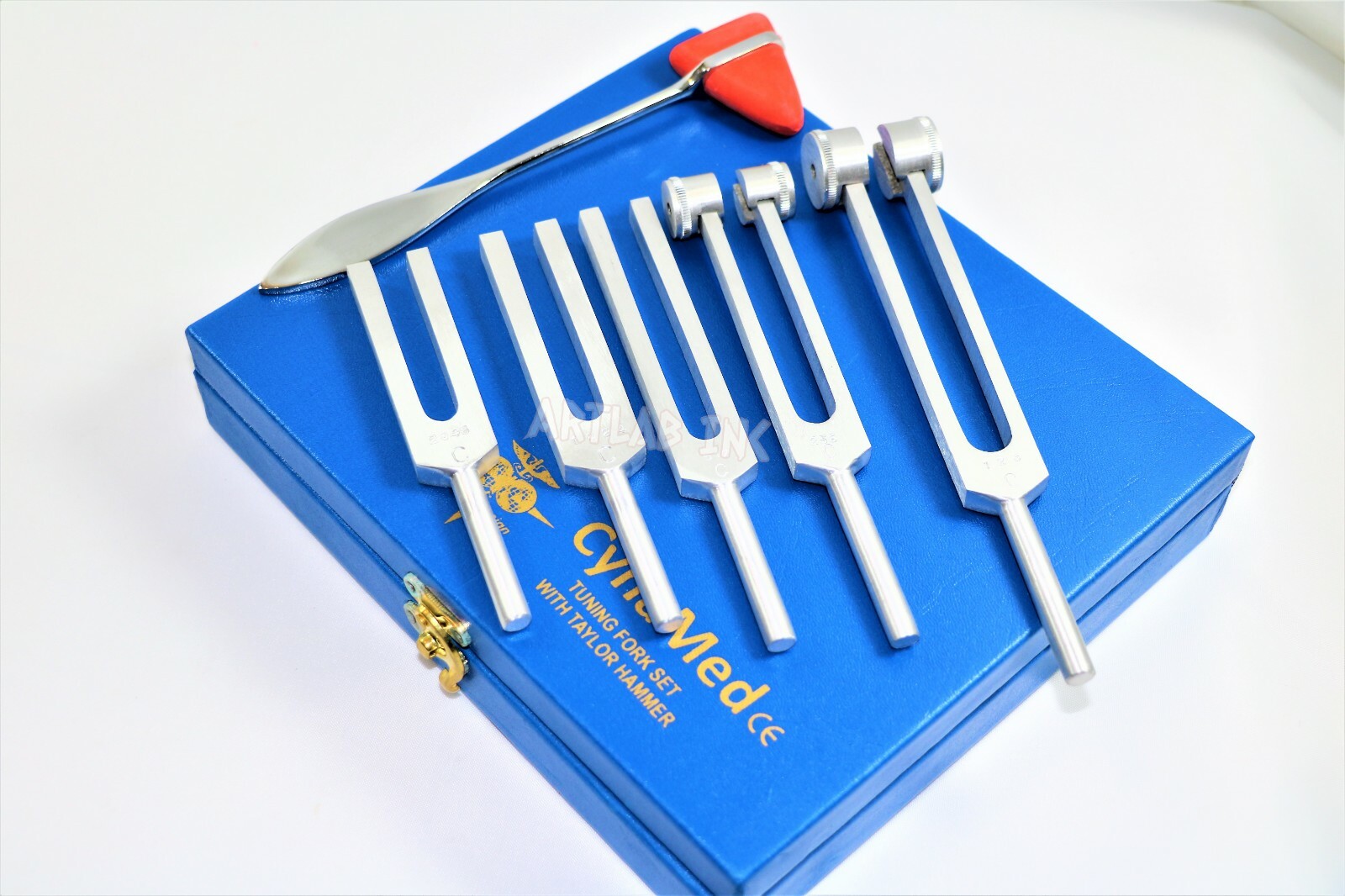 6 Tuning Fork Set Medical Chiropractic Physical Diagnostic instruments-W/HARD CS