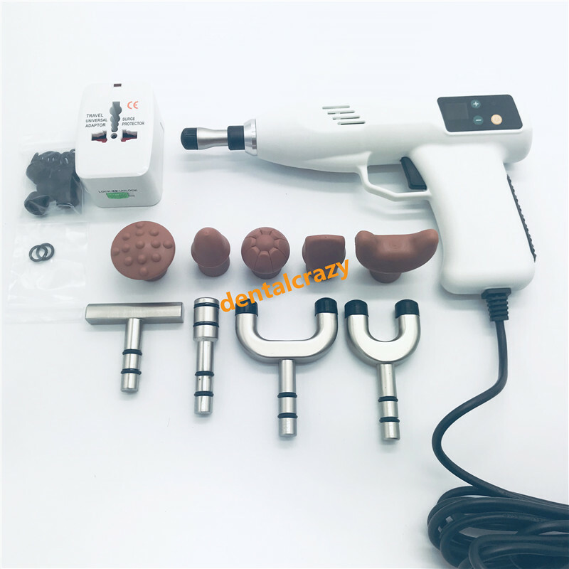 Electric Correction Gun Massager 4Level 10Heads Adjustable Chiropractic tools
