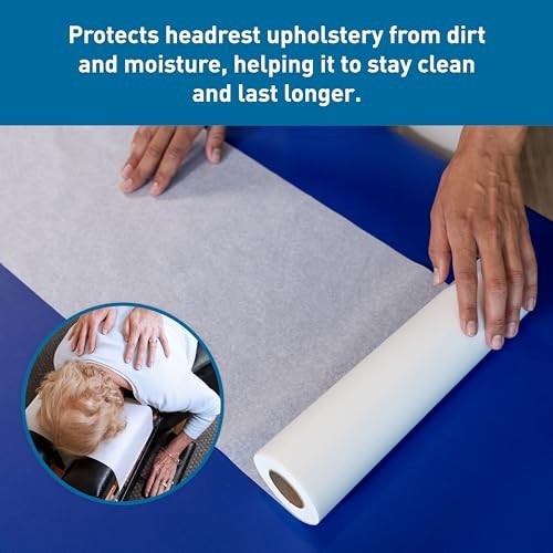 Premium Headrest Paper Rolls – 12″ x 225′ – 12 Disposable Rolls for Chiropractic