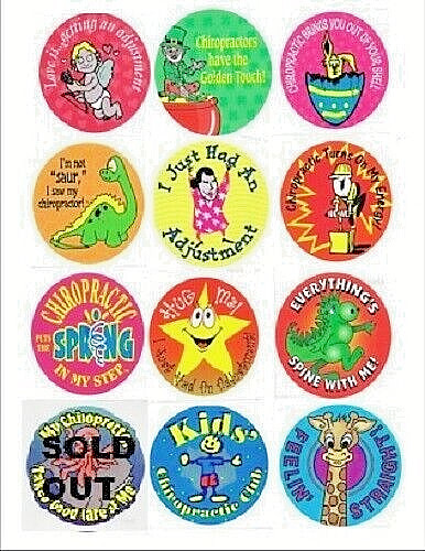 Chiropractic Kids’ Stickers ~ Lots Of 50 ~ Scores To Choose From ~ NO SHIPPING!!