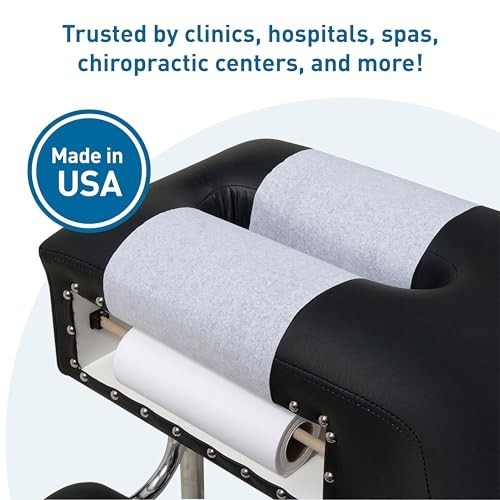 Premium Headrest Paper Rolls – 12″ x 225′ – 12 Disposable Rolls for Chiropractic