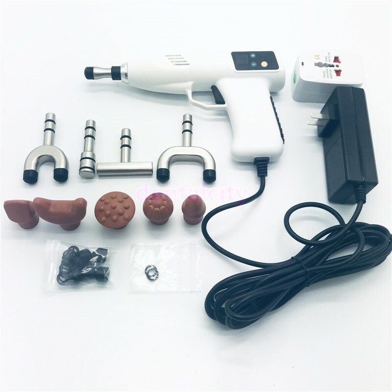 Chiropractic Adjusting Tool 4 Level 10Heads Correction Gun Spine Therapy Impulse