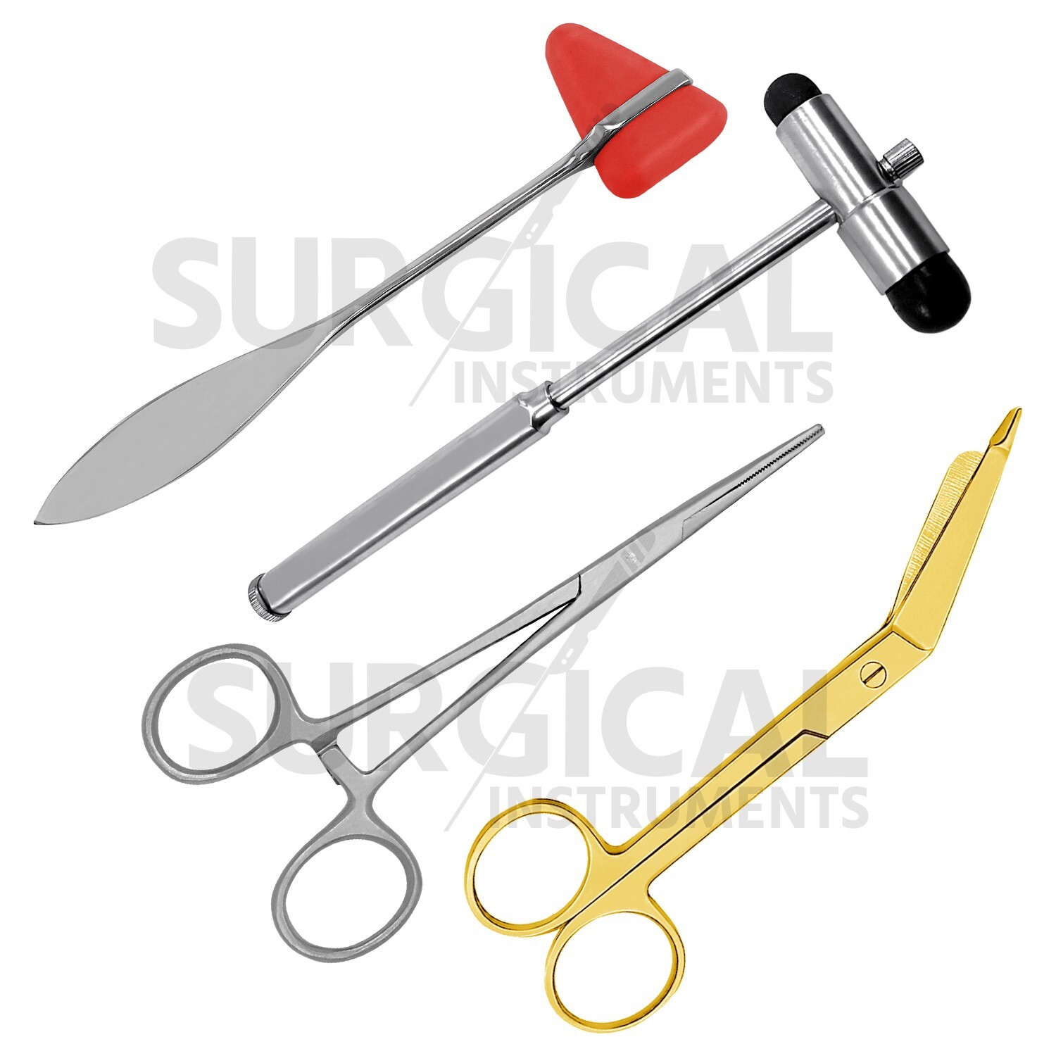 4 Pcs Diagnostic Instruments Sets Chiropractic Physical Stainless German Grade
