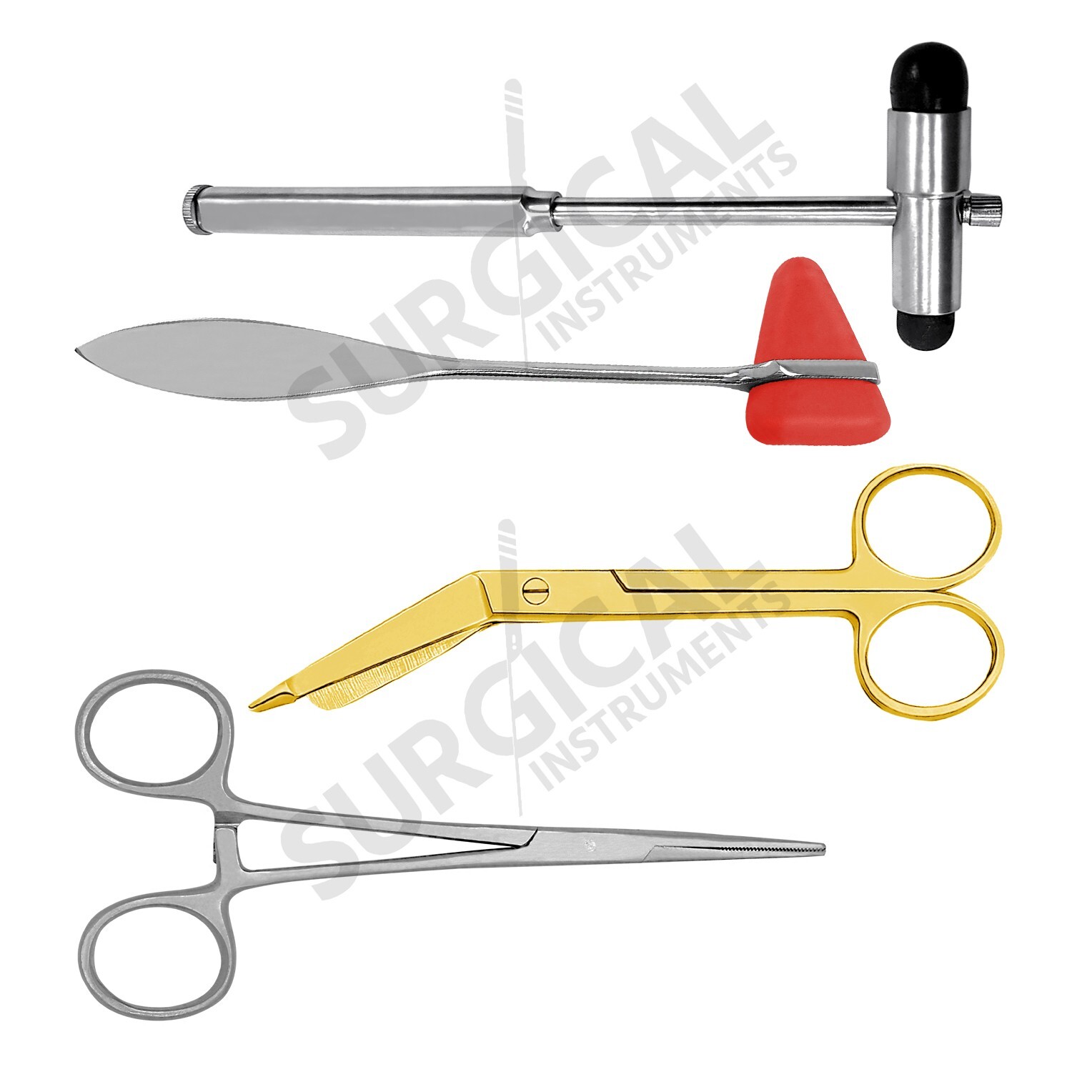 4 Pcs Diagnostic Instruments Sets Chiropractic Physical Stainless German Grade