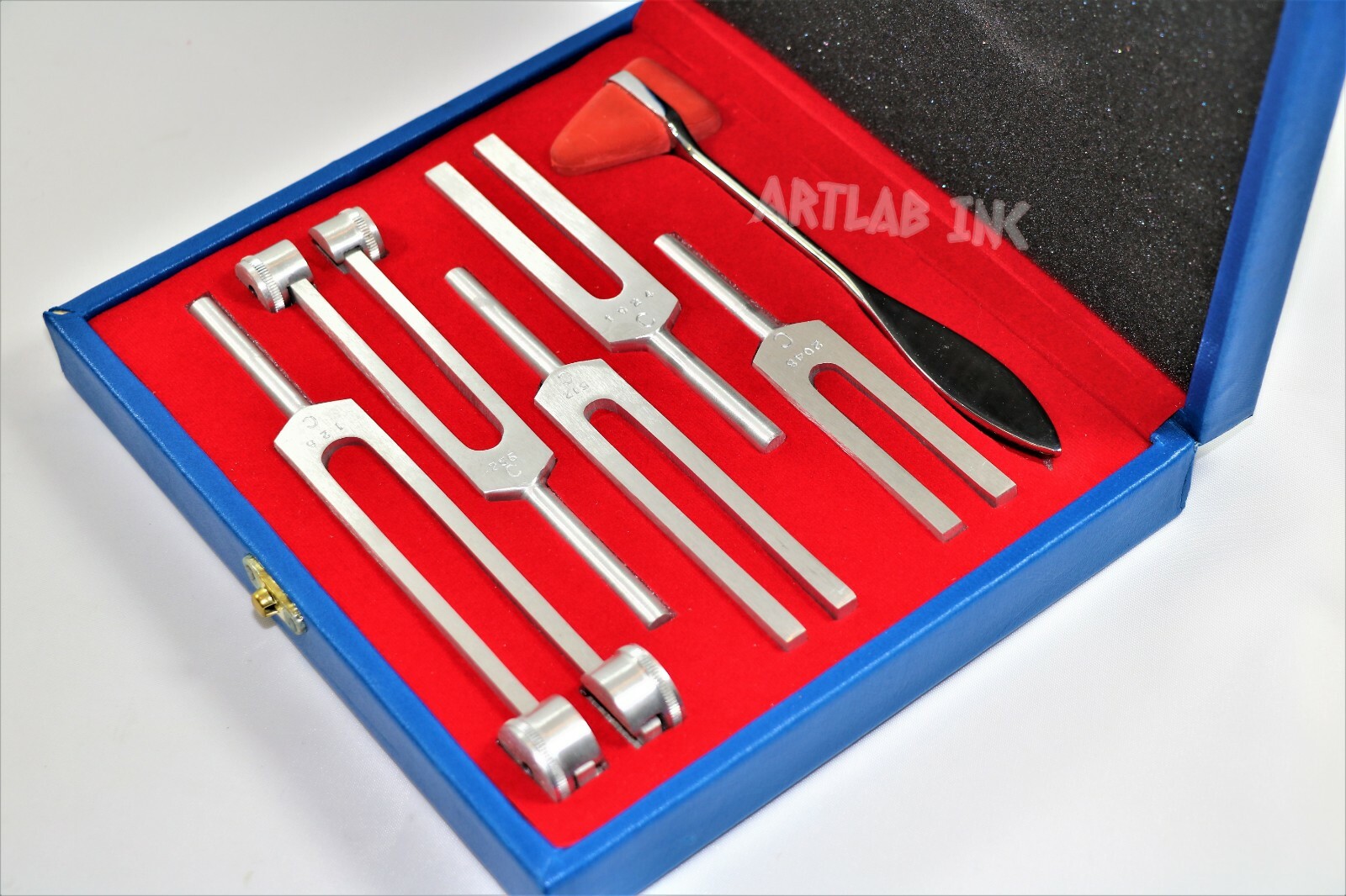 6 Tuning Fork Set Medical Chiropractic Physical Diagnostic instruments-W/HARD CS