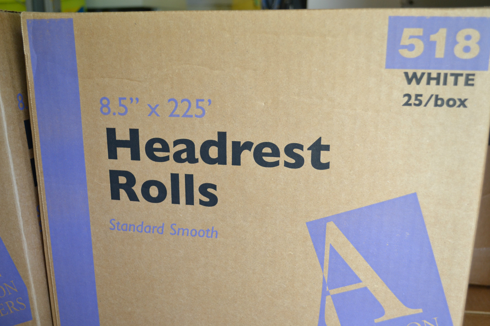 Chiropractic Headrest Paper Rolls – Standard Smooth 8.5″X 225′ 25 Rolls per case