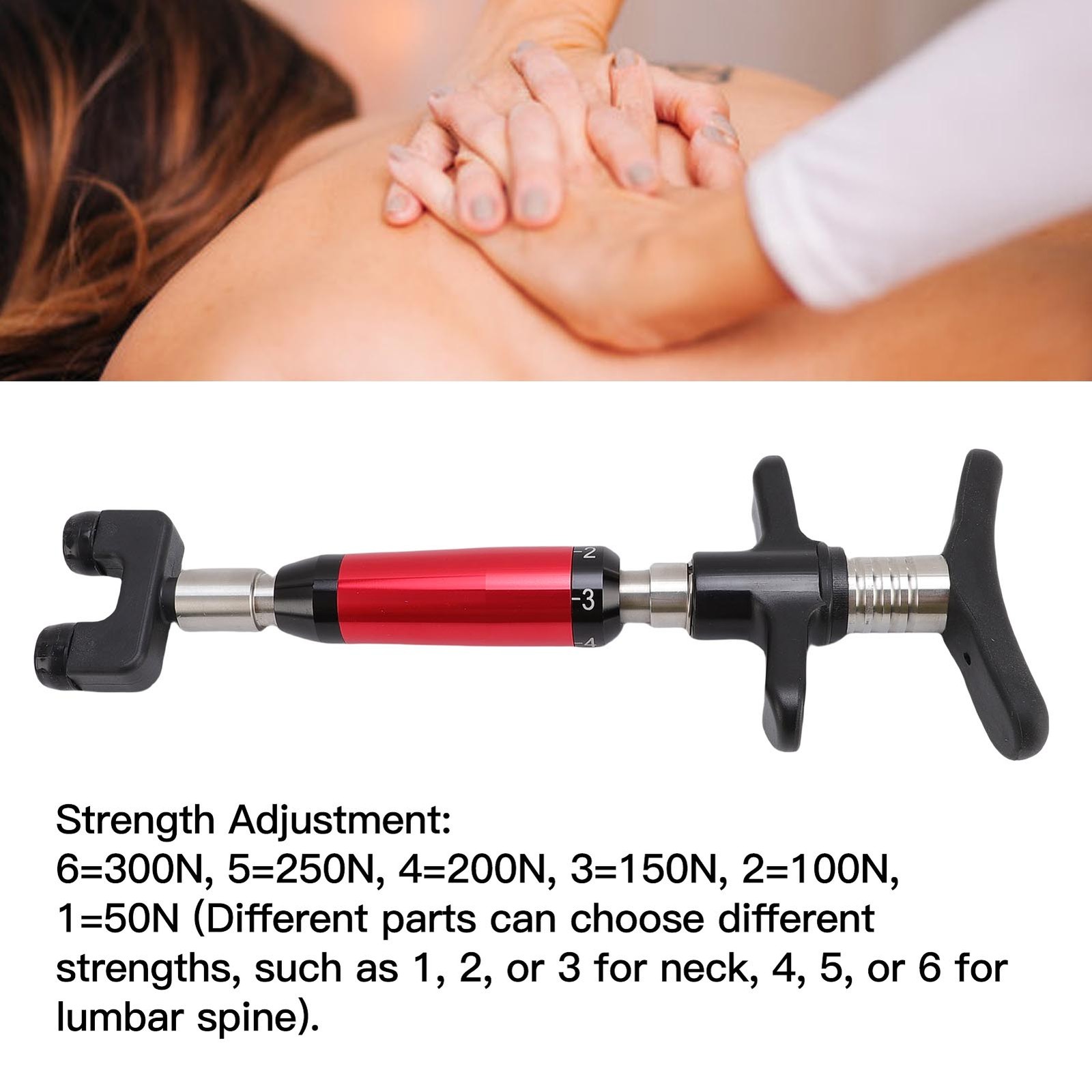 Manual Chiropractic Adjusting Tool 6 Strength Adjustable Manual Spinal Adju Fit