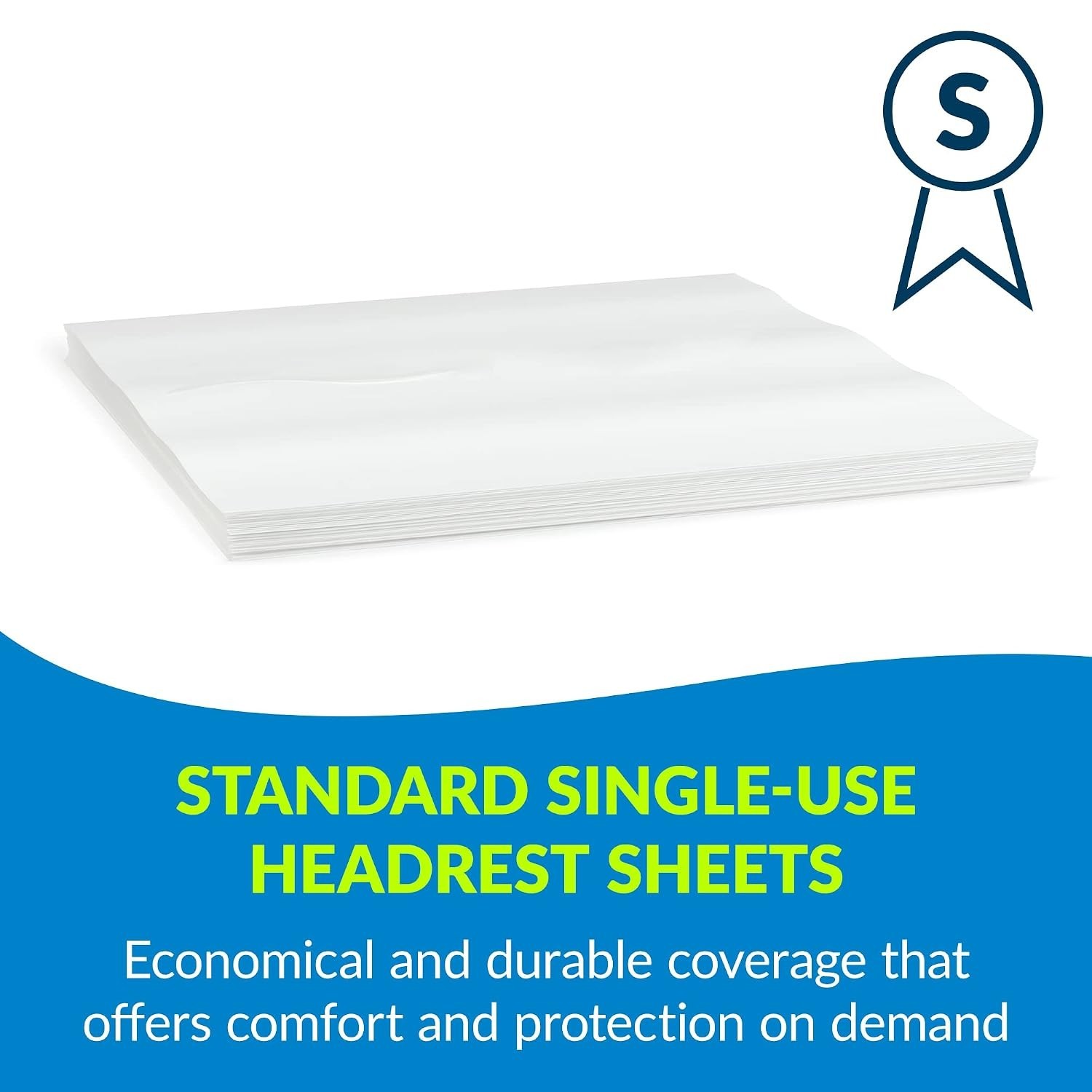Avalon Single-Use Chiropractic Headrest Sheet w/Facial Slit, White, 12″ x 24″…