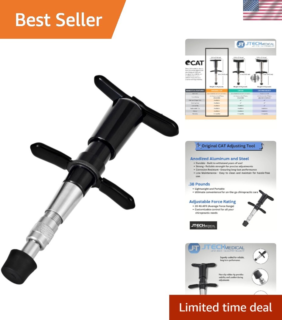 JTECH CAT Chiropractic Adjusting Tool, Handheld Spine Correction Tool and Ba…
