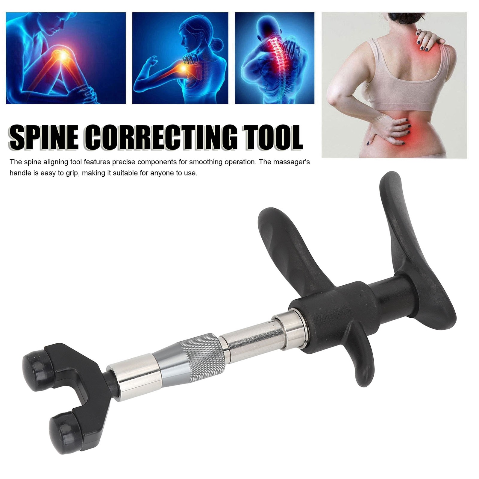 Chiropractic Adjustment Tool Powerful Easy Massage For Back Relief Stainless Ste