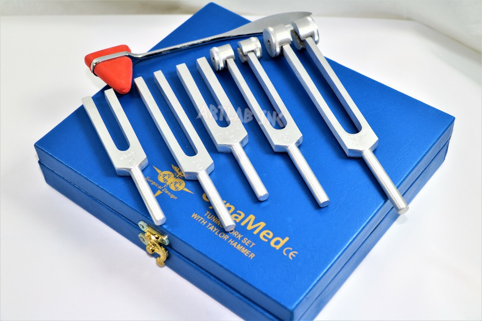 6 Tuning Fork Set Medical Chiropractic Physical Diagnostic instruments-W/HARD CS