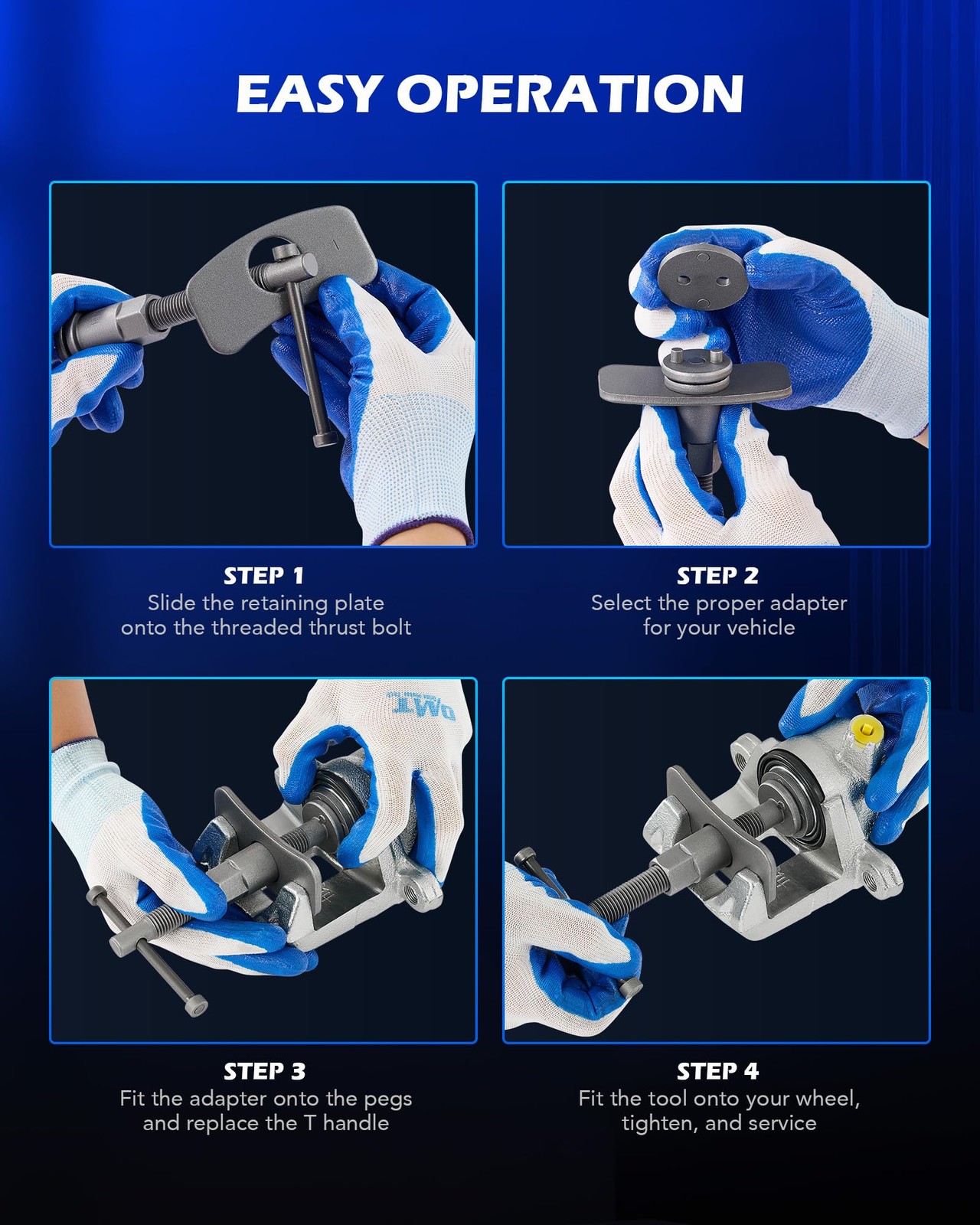 Orion Motor Tech 24Pc Brake Caliper Compression Tool Set Heavy Duty Brake