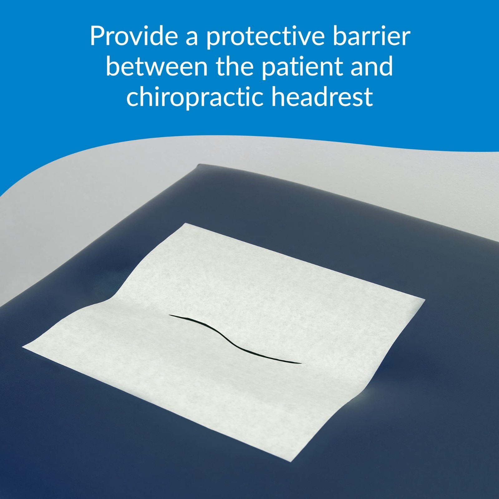 Chiropractic Headrest Sheets with Slit, Smooth Barrier Protection, 12″x12′, 1000
